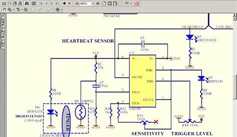 digital heartbeat counter circuit diagram