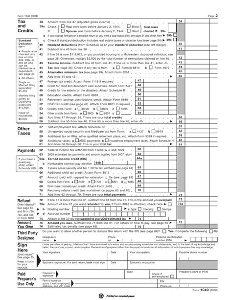Form 1040 Us Individual Income Tax Return