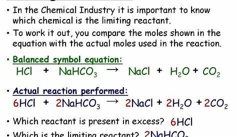stoichiometry and limiting reactant