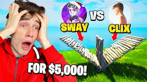 Reacting To Faze Sway Vs Clix For 5000 Whos Better Youtube