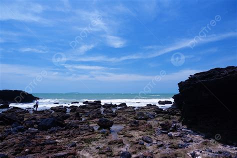 Background Foto Lumpur Karang Terkena Air Laut Air Laut Untuk Menyerang Biru Latar Belakang