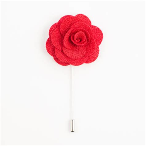 Red Rose Lapel Flower Pin Kruwear Chicago Based Mens Womens