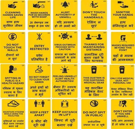 Covid 19 Safety Signage And Social Distancing Signage At Rs 175piece