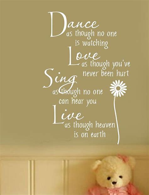Romantic English Poem Loves Paradise Words And Quotes Wall Sticker