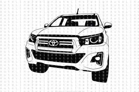 Toyota Hilux An120 An130 Truck Pick Up Svg Pdf Dxf Eps Png Etsy