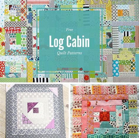 This traditional log cabin design is sewn by adding patches in a clockwise direction around a center square. 37 Free Log Cabin Quilt Patterns | FaveQuilts.com