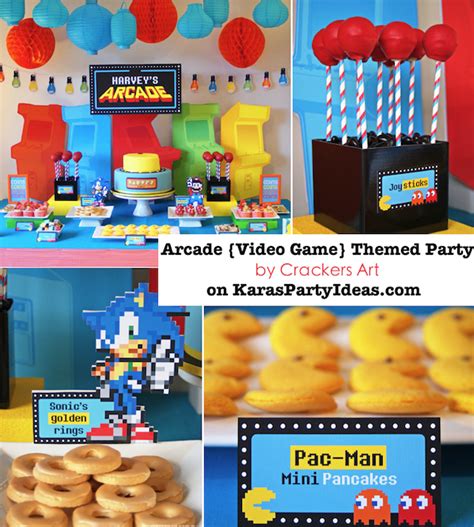 #themed birthday party #minnie mouse invitations #birthday party invites #mouse birthday party incorporate birthday party decorations devotion balloons, streamers together with tortoise shell in you can also produce howler authentic video games of your own. Kara's Party Ideas arcade video game pac man sonic mario ...