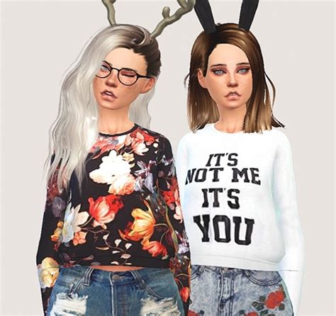 Sims 4 Cc Simsrocuted Here S Puresims Cropped Sweater