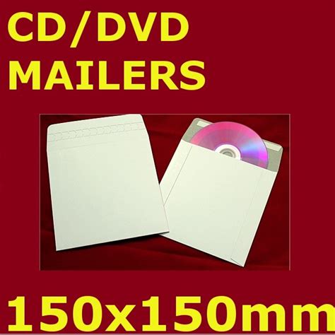 100 150x150mm 400gsm Hard Cardboard Envelopes Mailers Semi Rigid Cd Dvd