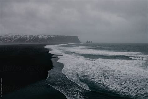 Black Sand Beach In Iceland Del Colaborador De Stocksy Julia Volk