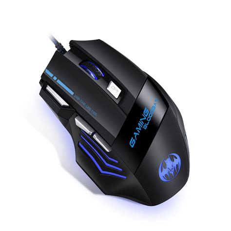 Bloodbat Gaming Mouse Ergonomic Wired Mouse 7 Keys Rgb Led 6800 Dpi Usb