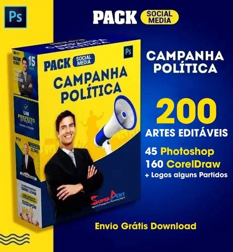 Pack Artes Campanha Pol Tica Pol Tico Edit Vel Em Psd Venda Em