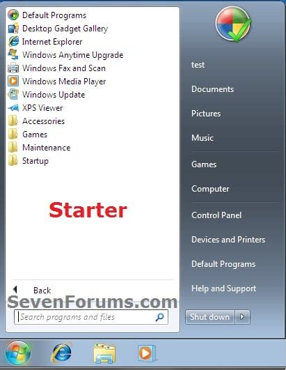 Start Menu All Programs In Windows 7 Restore Default Shortcuts