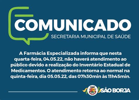 São Borja Comunicado Secretaria Municipal De SaÚde