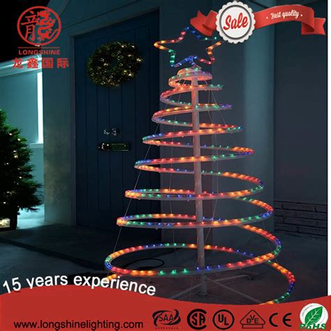 Led Flash Multicolor Pvc Rope Spiral Christmas Tree Light For Holiday
