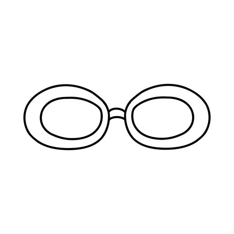 hand drawn doodle glasses vector sketch illustration of black outline eyeglasses linear icon