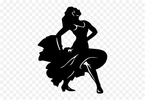 Female Flamenco Dancer Sticker Latin Dancing Girl Silhouette Emoji