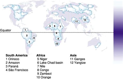 Major River Basins Of The World Tropical River Basins Are