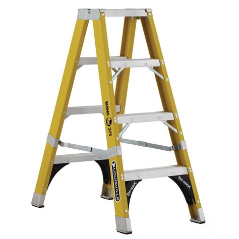 Louisville Ladder 4 Ft Fiberglass Twin Step Ladder With 375 Lbs Load