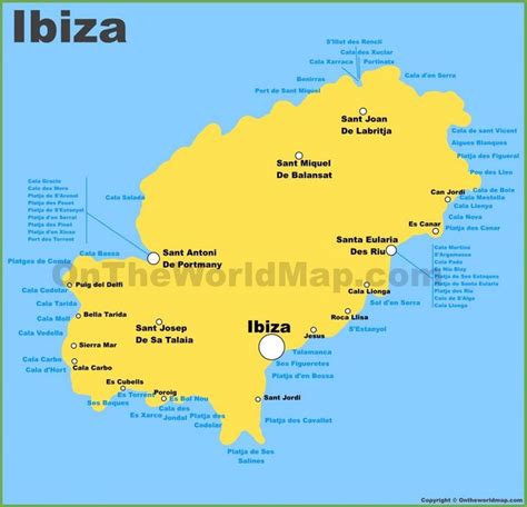 Ibiza Beaches Map