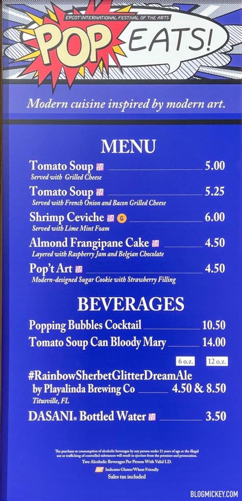 2021 Taste of EPCOT Festival of the Arts Food Prices