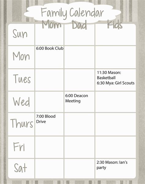 20+ Family Calendar - Free Download Printable Calendar Templates ️