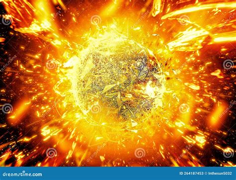 3d Illustration Of Exploding Sun Stock Illustration Illustration Of