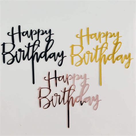 Free shipping on orders over $25 shipped by amazon. Happy Birthday Cake Topper Acrylic Letter Cupcake Toppers ...