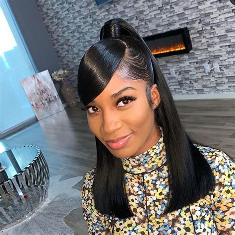 21+ Creative Ways To Make Black Sleek Ponytail Hairstyles in 2020
