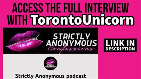 sneak peek of my strictly anonymous podcast interview full podcast link in description 🦄 youtube