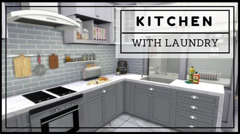 Dinha 201704sims 4 Kitchen With Laundry