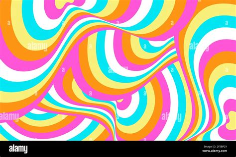 Psychedelic Groovy Background Vector Illustration Stock Vector Image