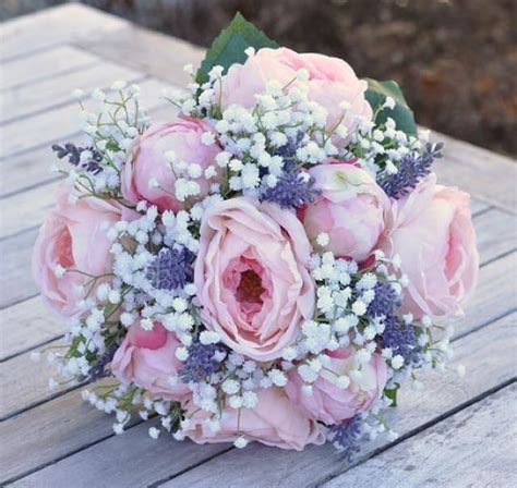 Maybe you would like to learn more about one of these? Silk Wedding Flower Bouquet Made With Pink Cabbage Roses ...