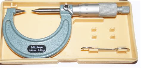 Mitutoyo Point Micrometer 0 25mm001mm 30 Degree 112 102