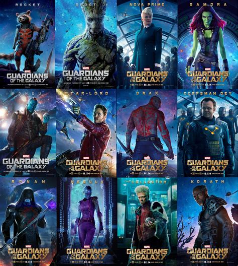 Galer A De Posters De Los Personajes De Guardianes De La Galaxia