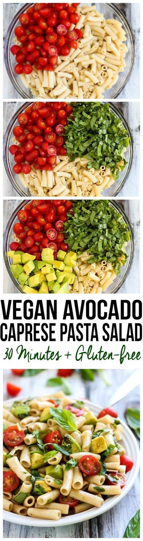 A delicious, summery caprese pasta salad ready in 15 minutes or less. Vegan Avocado Caprese Pasta Salad | Recipe | Healthy ...
