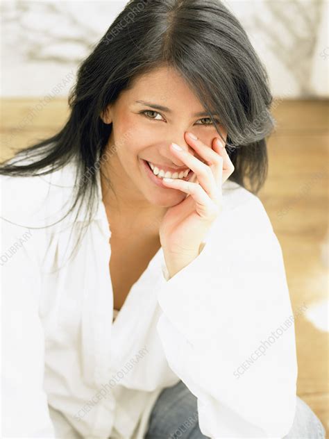 Woman Smiling To Camera Stock Image F0038095 Science Photo Library
