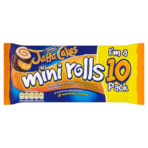Mcvities Jaffa Cakes 10 Mini Rolls Sweet Biscuits Iceland Foods