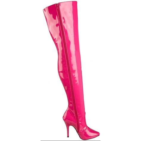 seduce hot pink thigh high sexy boots pretty woman boots