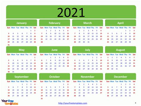 Free 2021 calendars in pdf, word and excel. 2021 Printable Calendar Editable - Free Printable Calendar ...