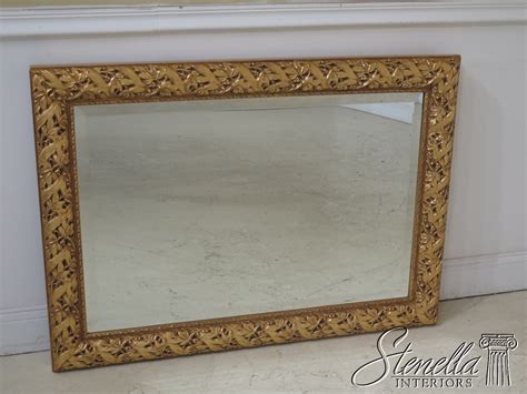 31187ec Ornate Gold Decorated Rectangular Framed Beveled Mirror Ebay