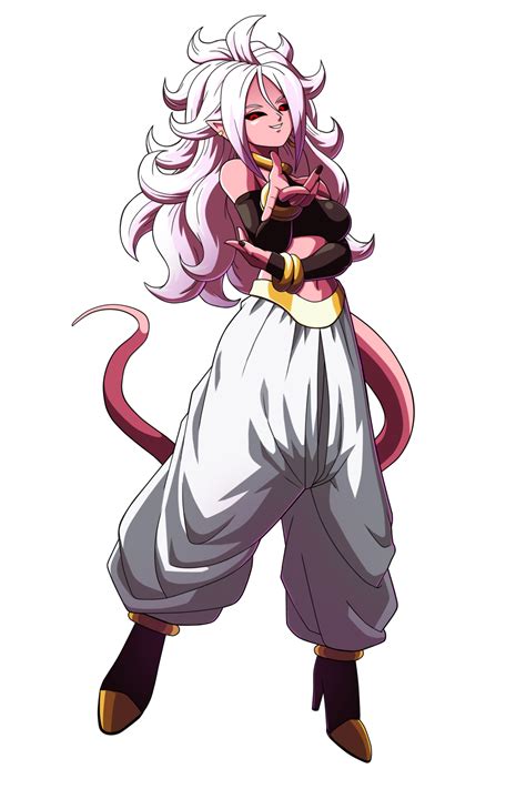 15 minutes of android 21 dragon ball fighterz gameplay and official character artwork