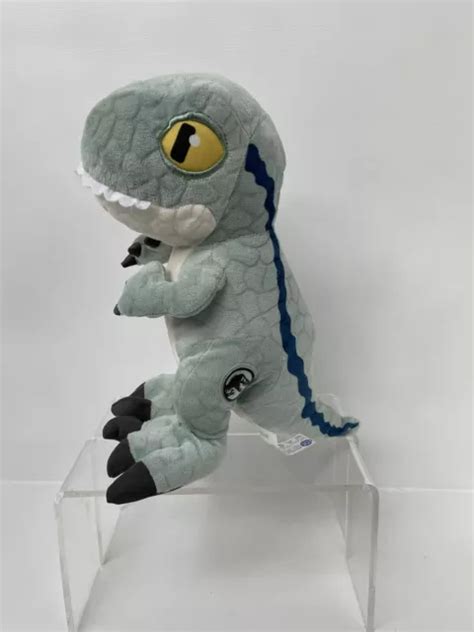 Jurassic World Camp Cretaceous Baby Raptor Blue Soft Toy Plush Approx