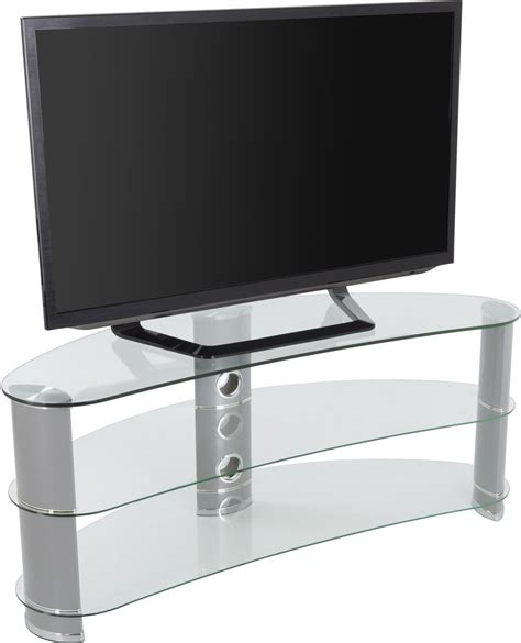 Avf Fs1200curcs Curved Glass Tv Stand For Up To 60 Inch Tvs Clear