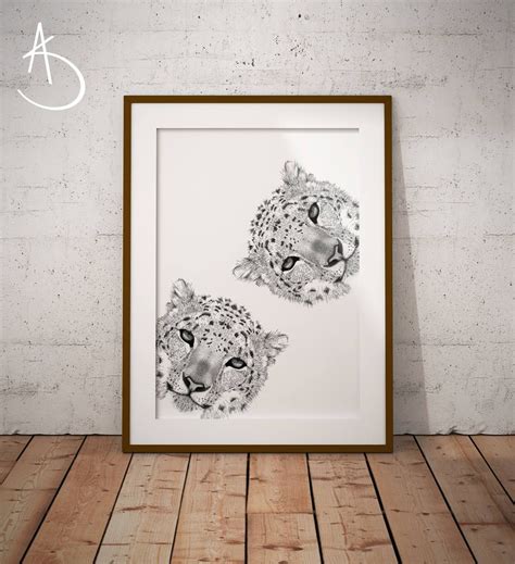 Snow Leopard Prints Instant Downloadsnow Leopard Decor Cute Etsy