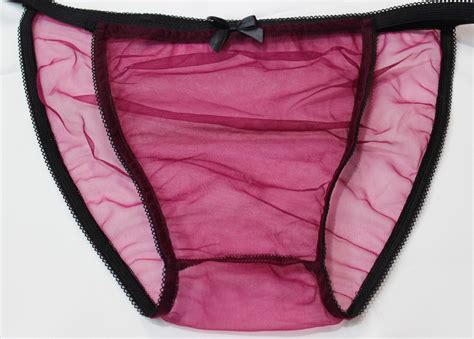 Sheer Nylon Chiffon Tanga Panties In Many Colors Cross Dresser Adult Sissy Nickers