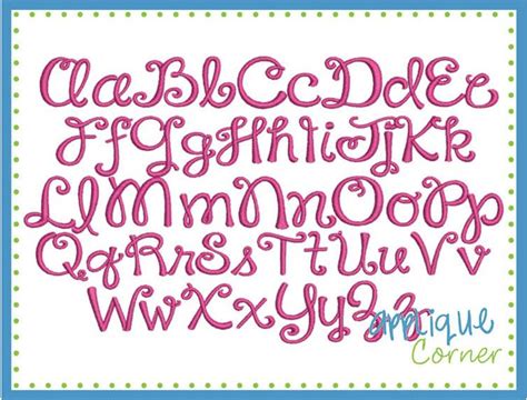 Votes, rated based on results identification. Happy Day Embroidery Font | Embroidery fonts, Monogram ...
