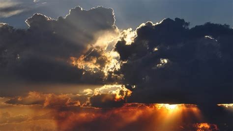Sun Rays Sunset Clouds Wallpapers Hd Desktop And