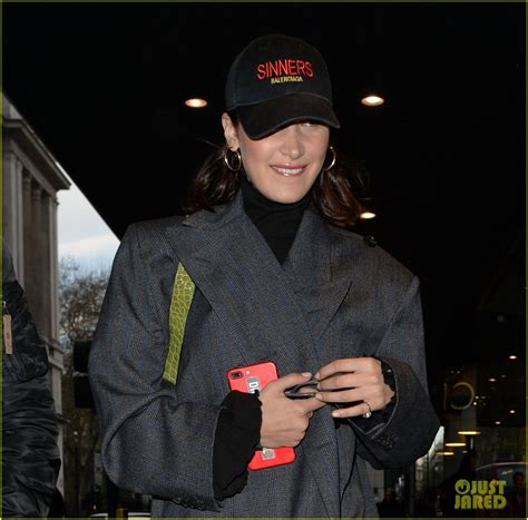 Printed all over balenciaga sweater. Bella Hadid Is A Sinner While Out In London: Photo 3999772 ...