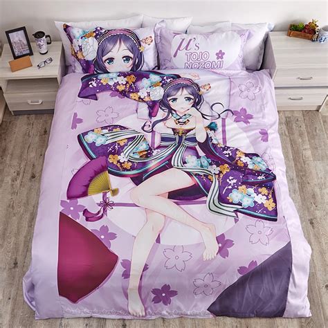 Anime Cartoon Love Live Nozomi Tojo Quilt Cover Bedding Set With Pillow Cases Bed Sheet Duvet